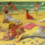 Maurice Denis - games-in-the-sand-also-known-as-beach-with-fighters